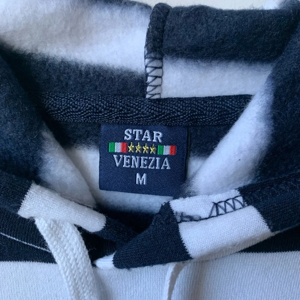 Striped Black and White Hoodie - Picture 3 of 4